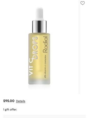 Rodial VIT C Drops Serum - Yellow Bottle with Silver Cap